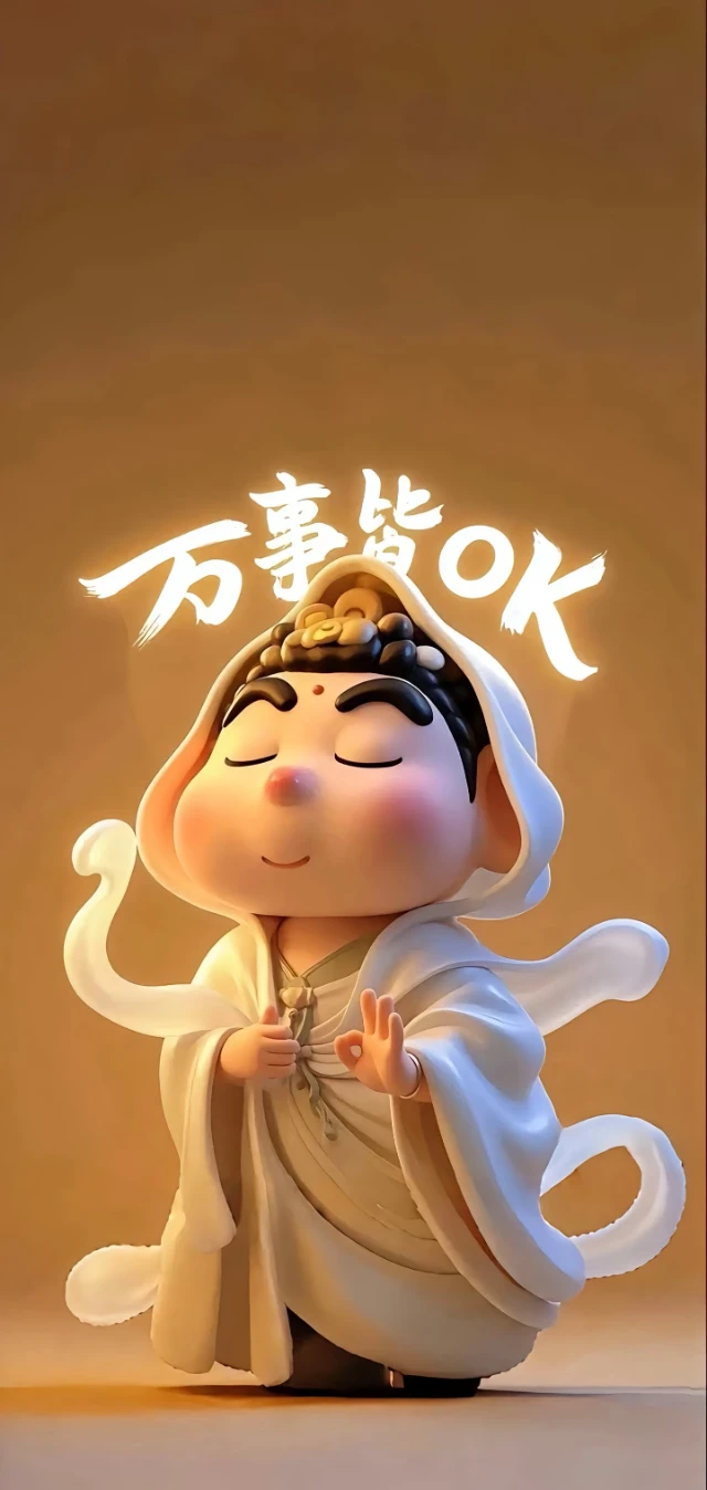 Q版可爱罗汉万事ok壁纸