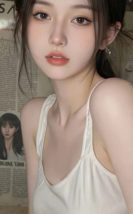 清纯气质白色背心女生壁纸
